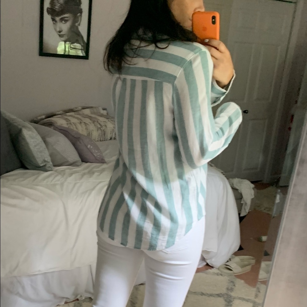 Striped Linen Button Up - image 7